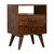 Modern Mid-Century Inspired Bedside Table With Brass Hardware For Sale - Image 3 of 8
