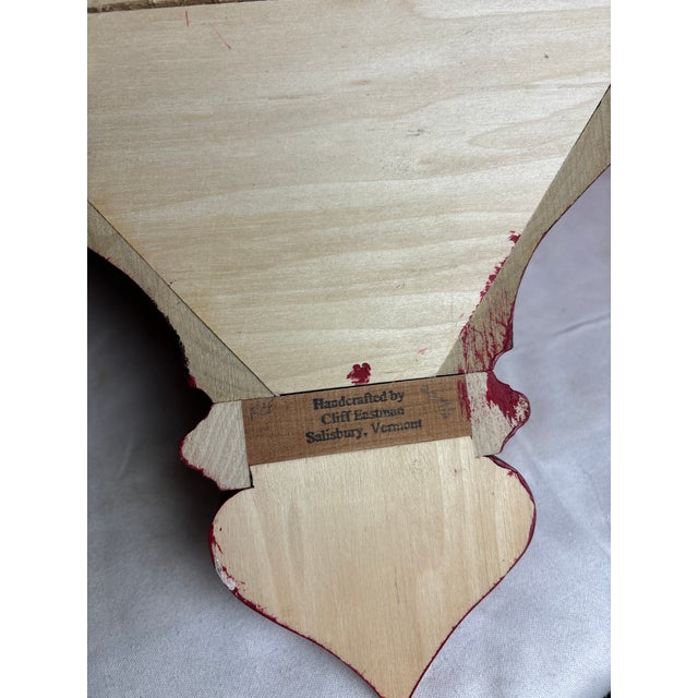 Wood Pair of Red Corbels For Sale - Image 7 of 8