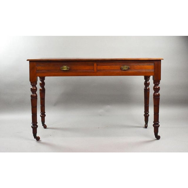 Edwardian Mahogany Writing Table, 1910 For Sale - Image 3 of 9