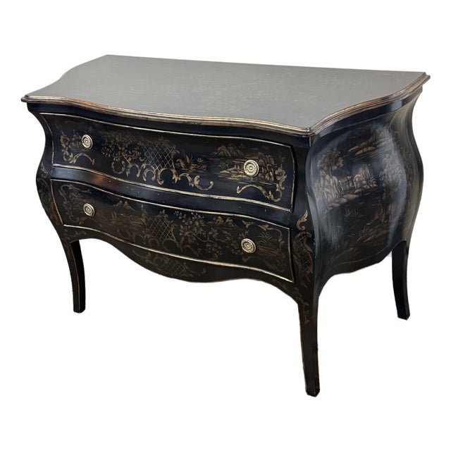 Vintage John Richard Bombe Chest of Drawers For Sale