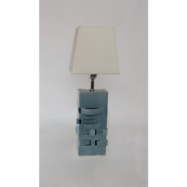 Contemporary Blue Ribbons Lamp For Sale - Image 3 of 3