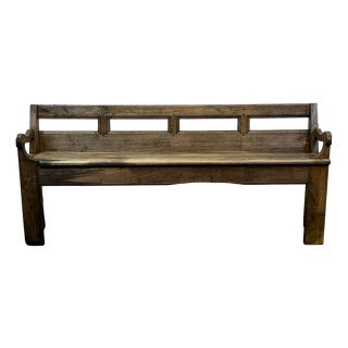 Late 19th Century Rustic Chestnut Bench For Sale