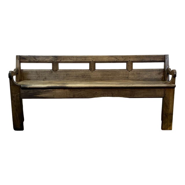 Late 19th Century Rustic Chestnut Bench For Sale