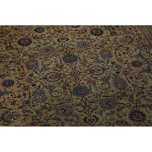 1970s Old Persian Kashan Masterpiece Rug 10’8″ X 14’8″ For Sale - Image 11 of 11