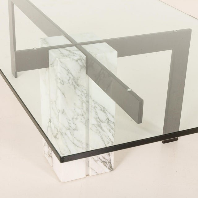 Carrara Marble Coffee Table by Hank Kwint for Metaform, 1980s For Sale - Image 10 of 15