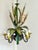 French Country Tole Botanical Five-Light Chandelier with Cattails and Flowers, 1960s For Sale - Image 4 of 17