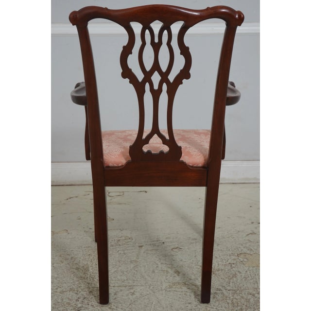 Baker Furniture Company Set of 6 Baker Chippendale Mahogany Dining Room Chairs For Sale - Image 4 of 18