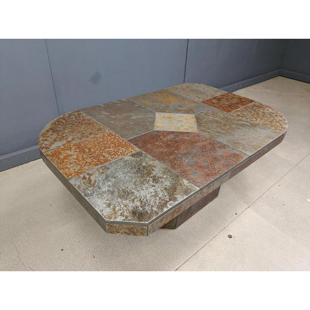 1980s Brutalist Slate Stone Coffee Table, 1980s For Sale - Image 5 of 11