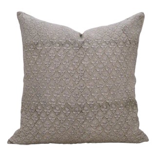 Fabdivine Modern Boho Block Print Pillow Cushion Cover 18x18 Inch- Gul Mohar For Sale