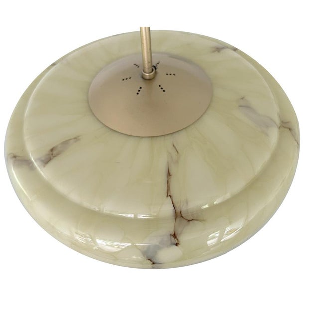 Art Deco Pendant Light in Marble Glass, 1930s For Sale - Image 17 of 18