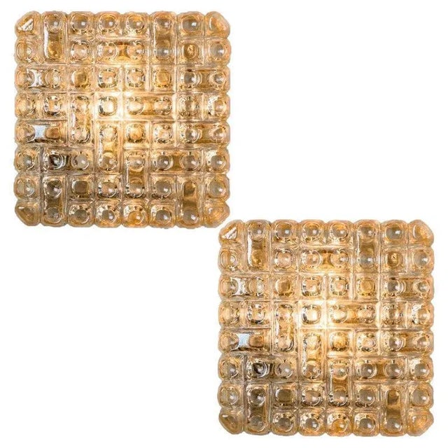 Square Textured Glass Wall Light, Germany, 1960s For Sale - Image 12 of 12