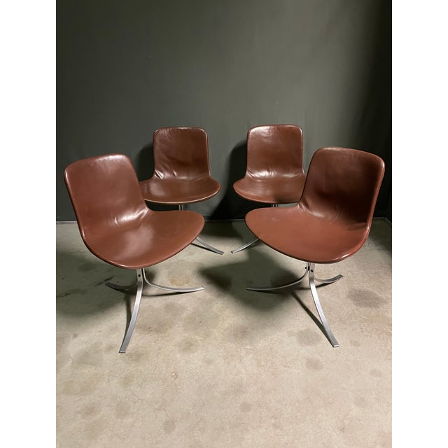 Vintage PK9 by Poul Kjærholm for E. Kold Christensen, 1960s, Set of 4 For Sale - Image 3 of 14