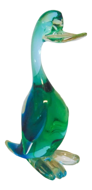 Mid-Century Murano Glass Stylized Duck