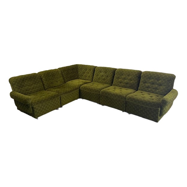 Vintage Adjustable Corner Seating from Tatra Nafromtok, 1970s, Set of 6 For Sale