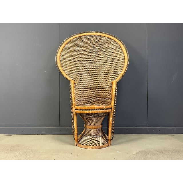 Vintage Wicker Peacock Chair, 1970s For Sale - Image 14 of 15