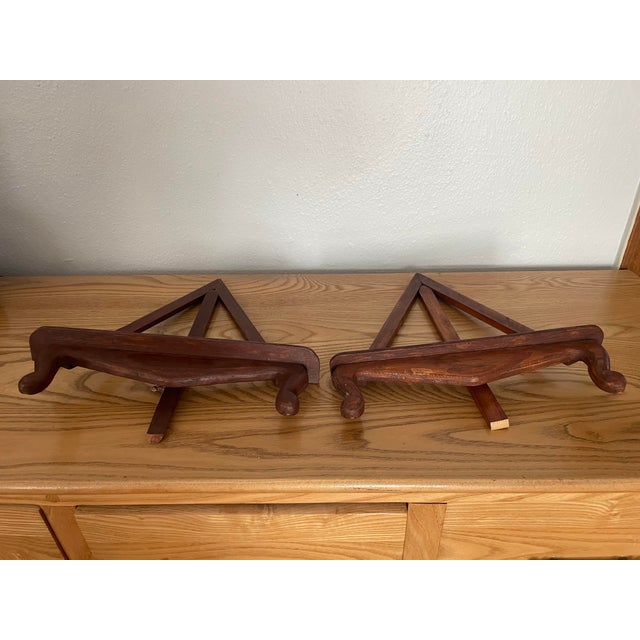1970s Vintage Solid-Wood Display Easels, Pair For Sale - Image 5 of 6