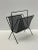 Mid-Century Modern Black Iron Magazine Rack For Sale In Philadelphia - Image 6 of 9