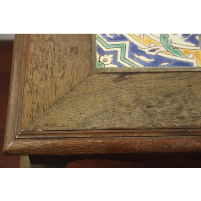 Vintage California Tile Top Occasional Table For Sale - Image 9 of 13
