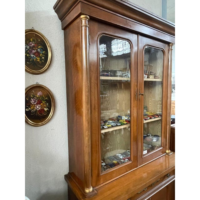 Vintage Empire-Style Display Cabinet in Wood with Bronze Decorations, 1960s For Sale - Image 4 of 17