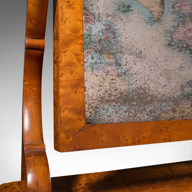 1850s Antique Victorian English Satinwood Dressing Table Mirror For Sale - Image 9 of 11