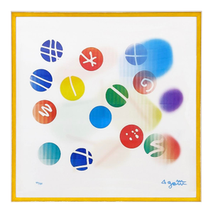 Yaacov Agam, Happy Days (Rare Framed, Signed Agamograph - 4d Lenticular)