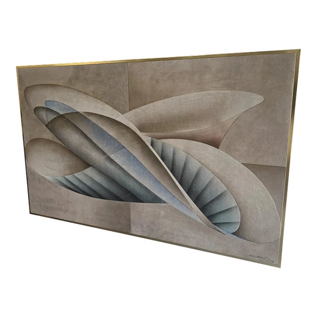 Post Modern Assemblage of Painted Felt For Sale