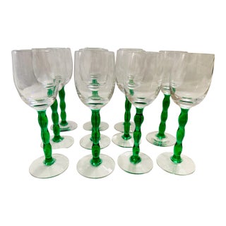 Orrefors Set of 11 Gunnar CyrÃ©n Wine Glasses For Sale