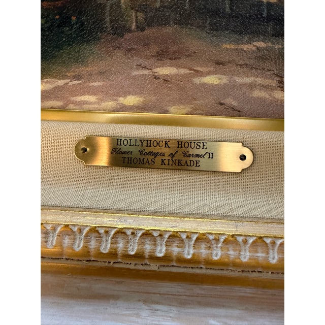 American 1996 Thomas Kinkade “Hollyhock House” Framed Artist Proof Canvas 114/395 For Sale - Image 3 of 10
