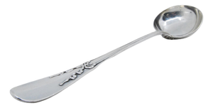 Silver Soup Ladle with Raised Loops