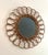 Vintage Rattan Sunburst Mirror | 21” Boho Coastal Wall Mirror For Sale - Image 10 of 11