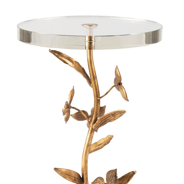 Contemporary Regina Andrew Trillium Brass Branches & Alabaster Martini Table For Sale - Image 3 of 8