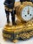 French Early 20th Century Ormolu & Marble Cherub Mantel Clock For Sale - Image 4 of 6
