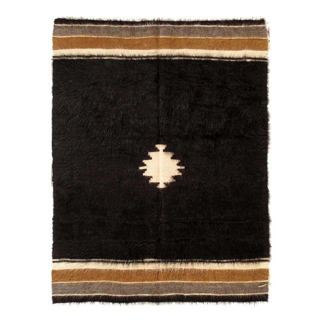 Pasargad DC Antique Mohair Wool Navajo Design Rug For Sale