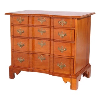 English Chippendale Style Block Front Chest, Bartley Collection, 20th C For Sale