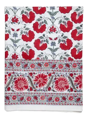 Janvi Full Bed Red Fitted Sheet