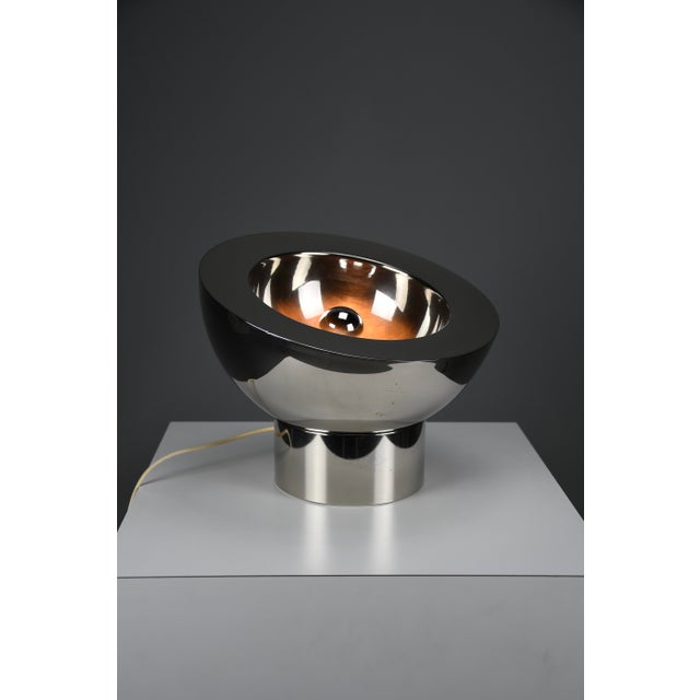 Italian Nickel-Plated Brass Adjustable Table Lamp, 1970s For Sale - Image 12 of 16