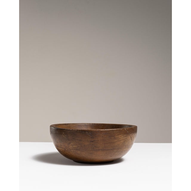 Mid 20th Century Denmark Brown Teak Decorative Bowl For Sale - Image 13 of 15