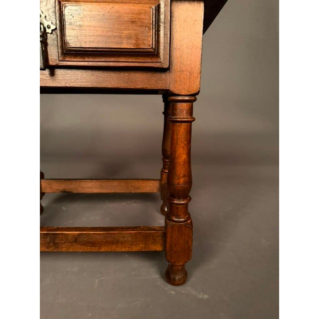 Pair of American Country English Pine Side Tables With Walnut Finish, Circa 1920s For Sale - Image 12 of 18