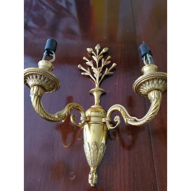 Mid-Century Modern Vintage Maison Charles Style Mid-Century Hollywood Glamour Sconces - a Pair For Sale - Image 3 of 7