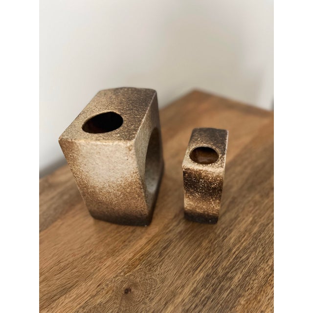 Oxblood Red Marius Van Woerden “Fat Lava” Chimney Vases, Gouda, Holland 1970s-a Pair For Sale - Image 8 of 11