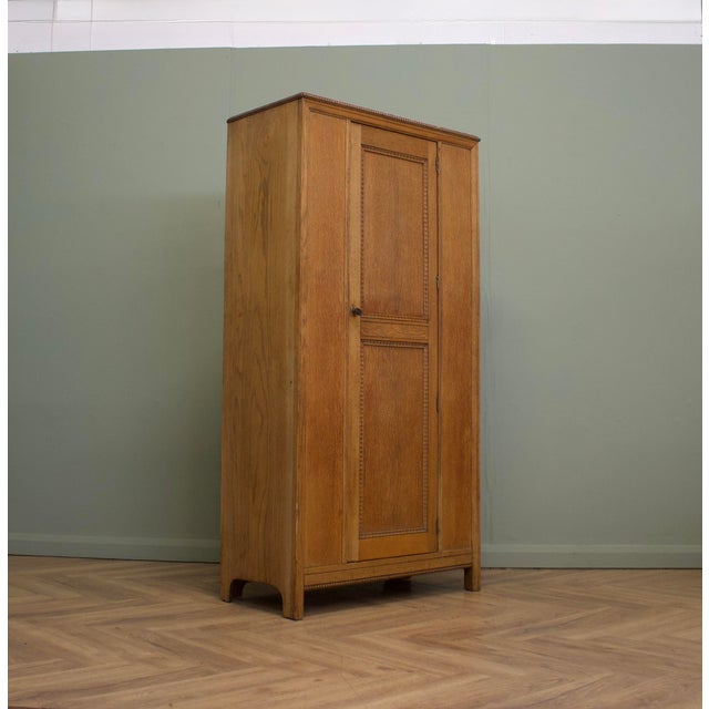Vintage Art Deco Oak Hall Cupboard from Harris Lebus, 1930s For Sale - Image 11 of 11