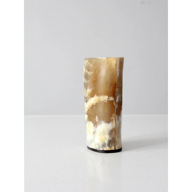 Vintage Cow Horn Vase For Sale - Image 4 of 10