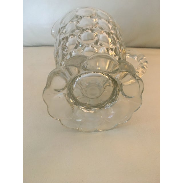 Vintage Textured Glass Pitcher For Sale - Image 4 of 5