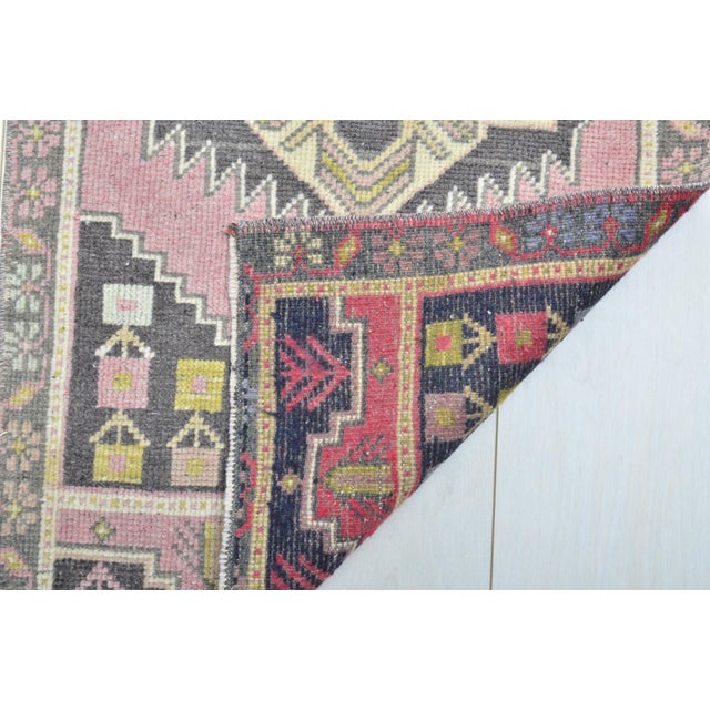 1960s Mid 20th Century Mini Anatolian Wool Rug For Sale - Image 5 of 5