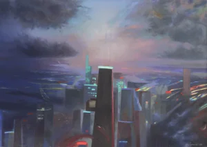 'Toronto Skyline' by Celia Rabinovitch, 1980, Canadian Woman Artist, Manitoba, Stanford, California College of Art, San Francisco Art Institute