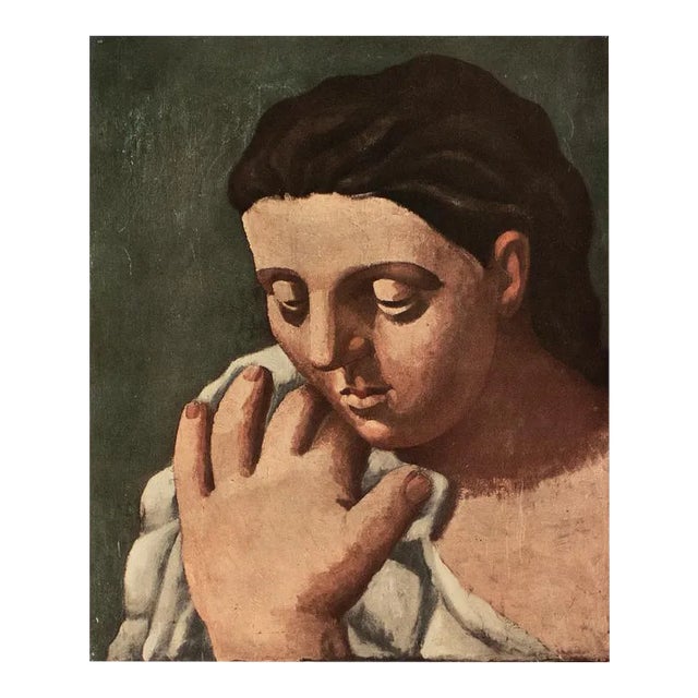 1954 After Pablo Picasso "Head of a Woman", Period First Limited Edition Offset Lithograph For Sale