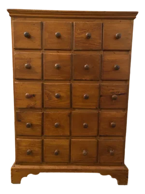 Rustic Antique 19th Century American Pine Apothecary Cabinet