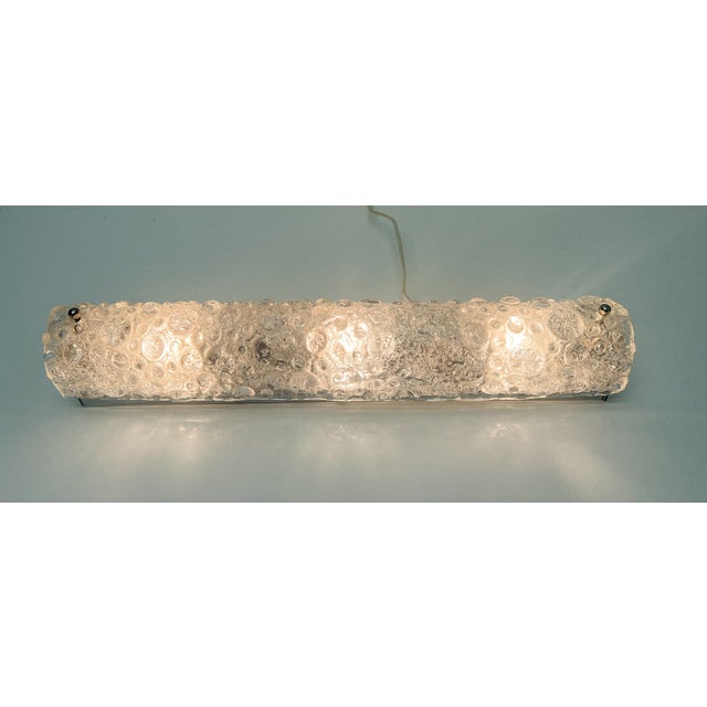 Long Bubble Ice Glass Tube Wall Lamp from Hillebrand Lighting, 1970s For Sale - Image 15 of 16