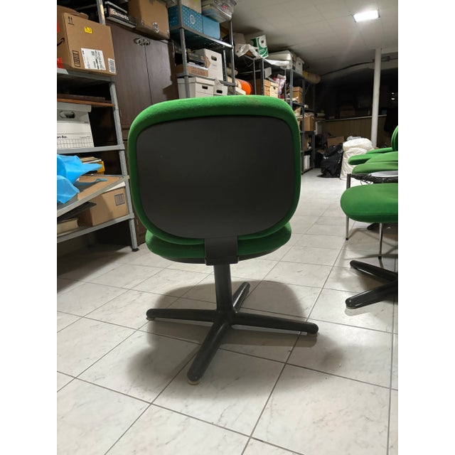 Knoll 1980s Mid-Century Kelly Green Knoll Office Chairs - Set of 6 For Sale - Image 4 of 11