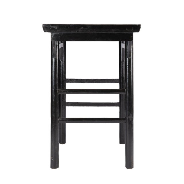 Chinese Black Lacquered Elm Wine Table, 1875 For Sale - Image 9 of 11